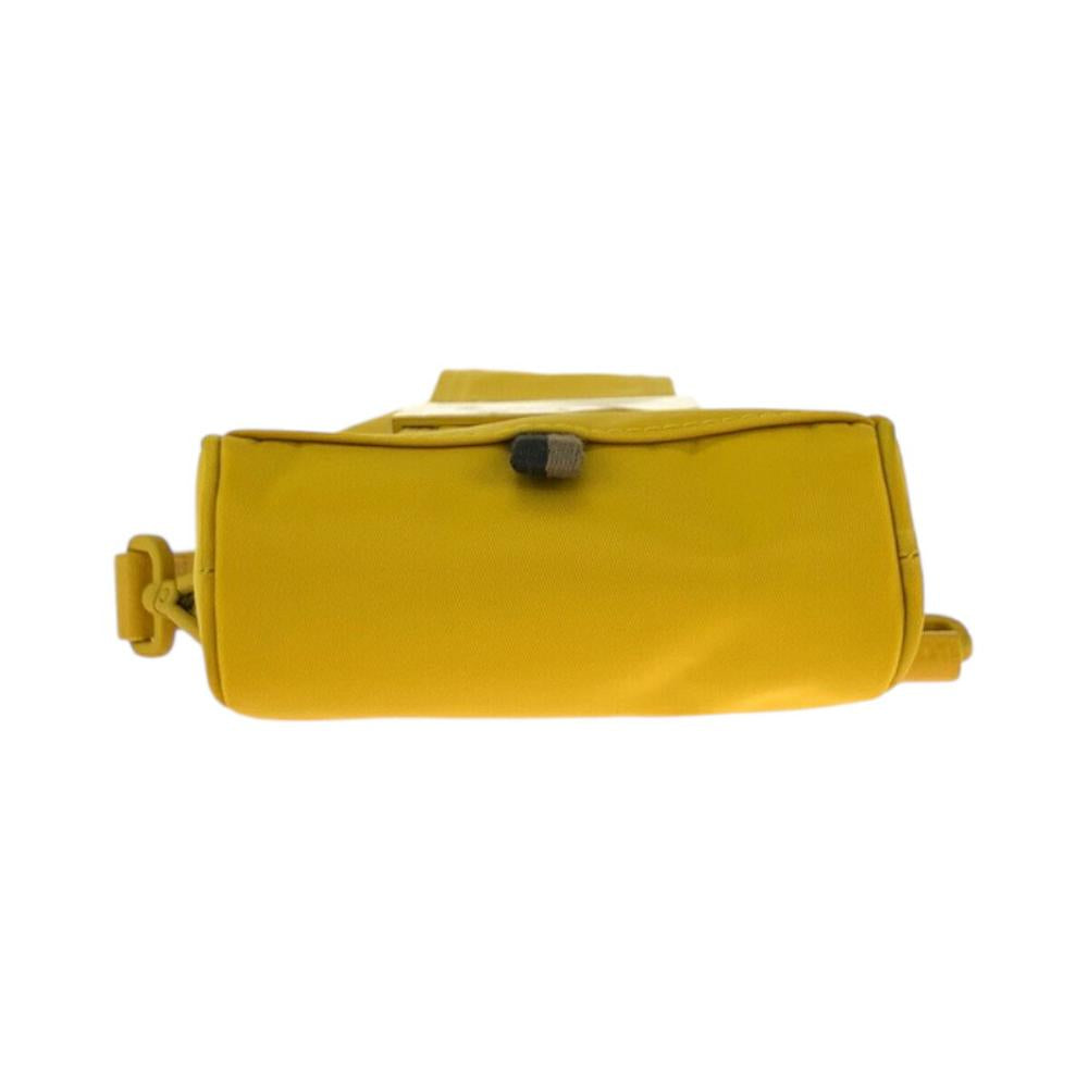 Yellow Fabric Fendi Shoulder Bag