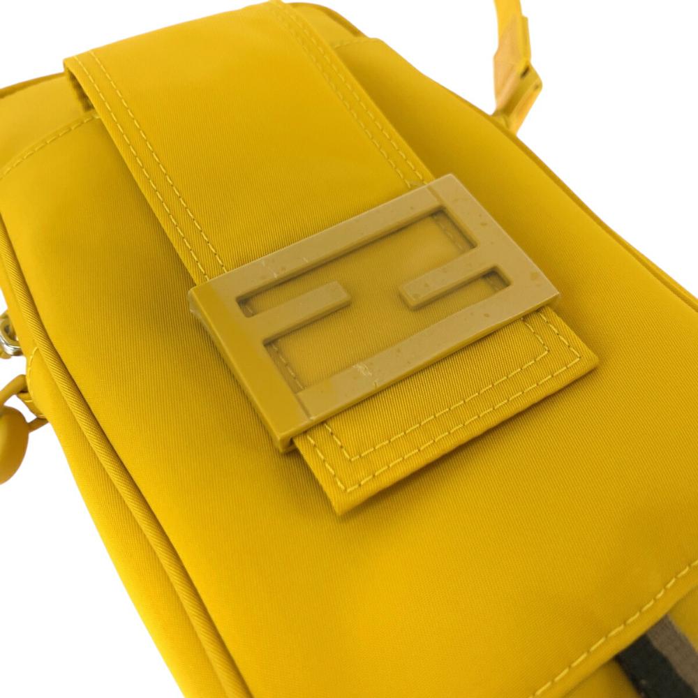 Yellow Fabric Fendi Shoulder Bag