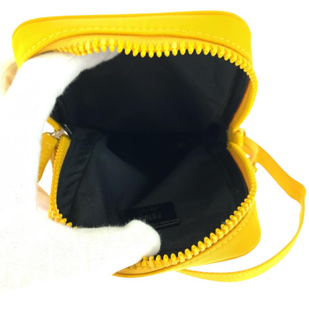 Yellow Fabric Fendi Shoulder Bag