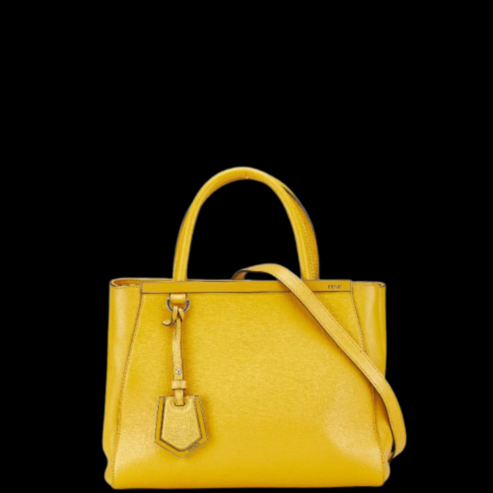 Yellow Leather Fendi Handbag