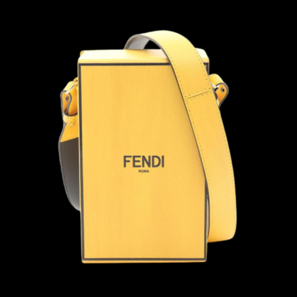 Yellow Leather Fendi Crossbody Bag