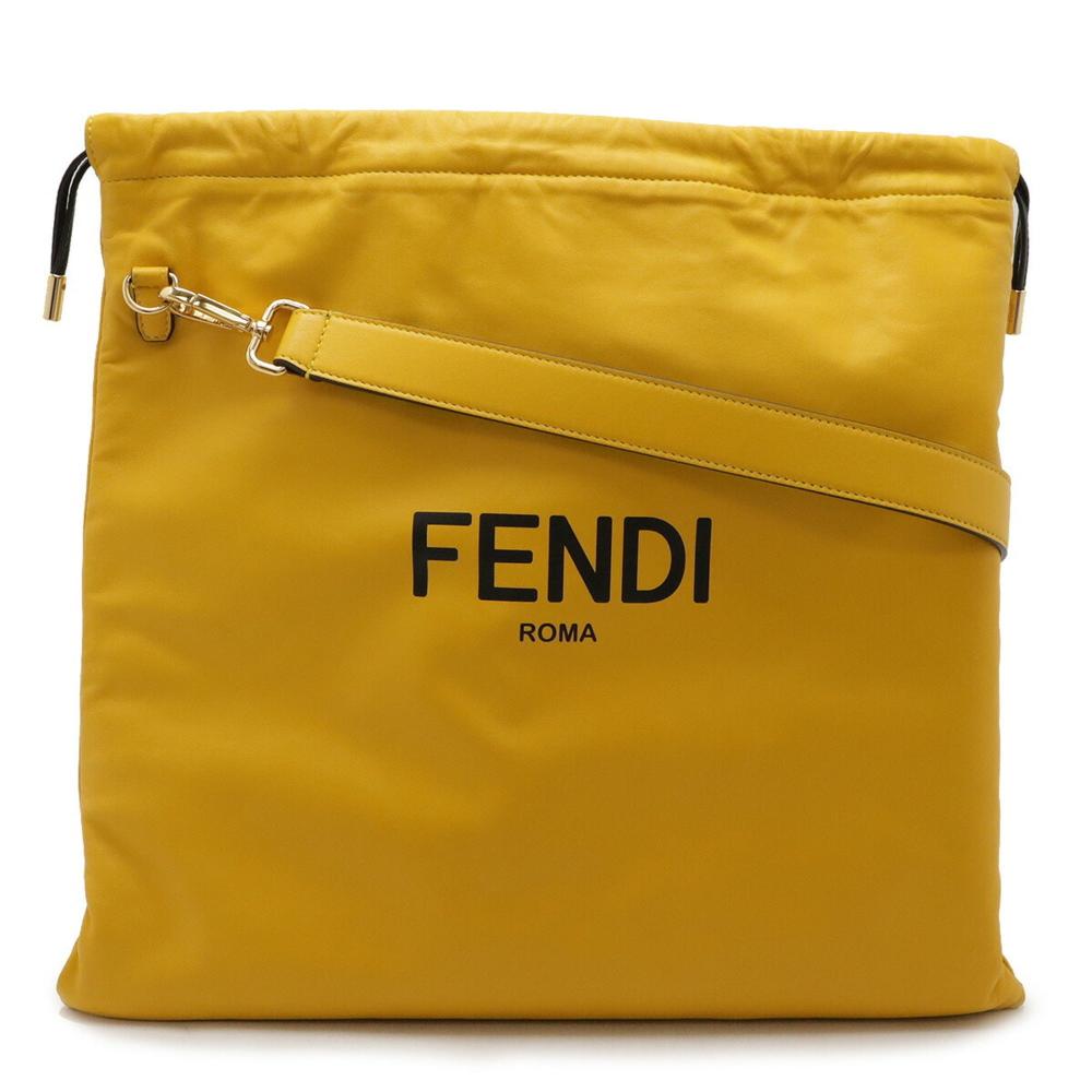 Yellow Leather Fendi Shoulder Bag
