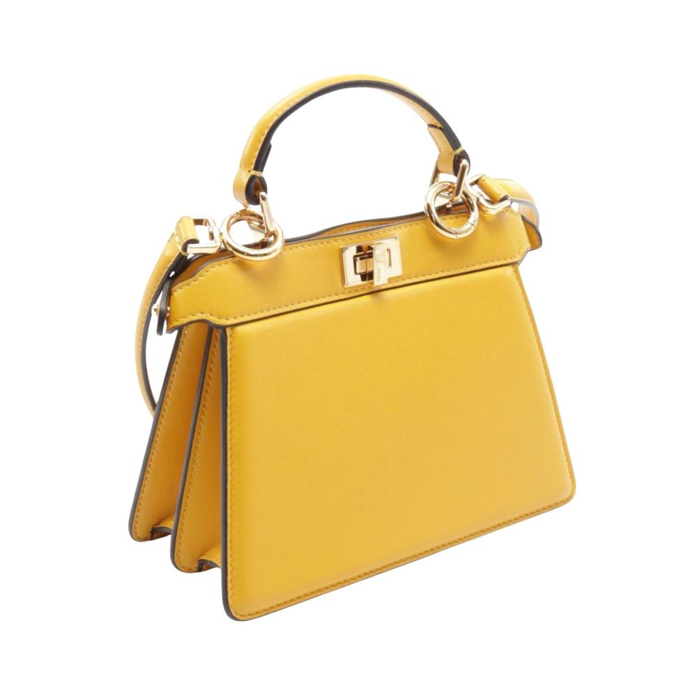 Yellow Leather Fendi Peekaboo