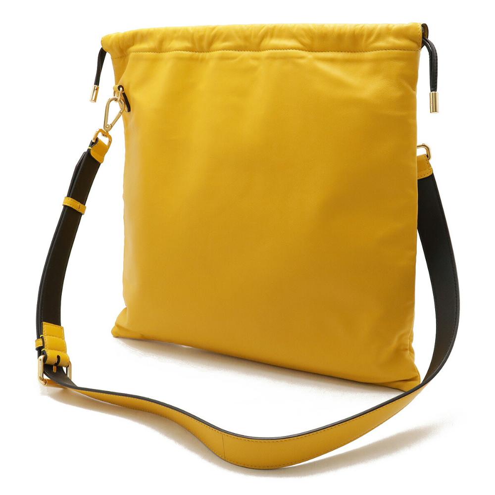 Yellow Leather Fendi Shoulder Bag