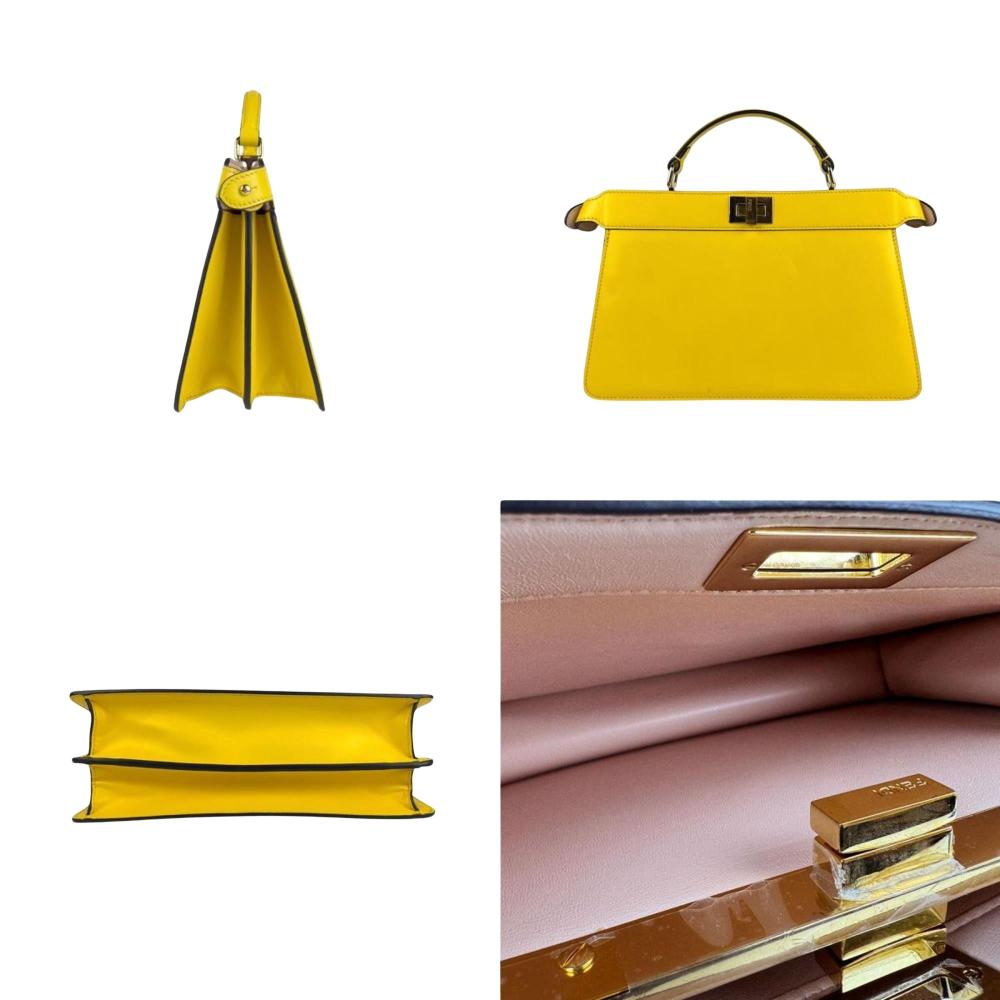 Yellow Leather Fendi Peekaboo