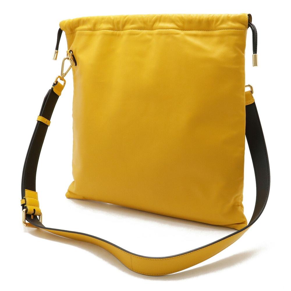 Yellow Leather Fendi Shoulder Bag
