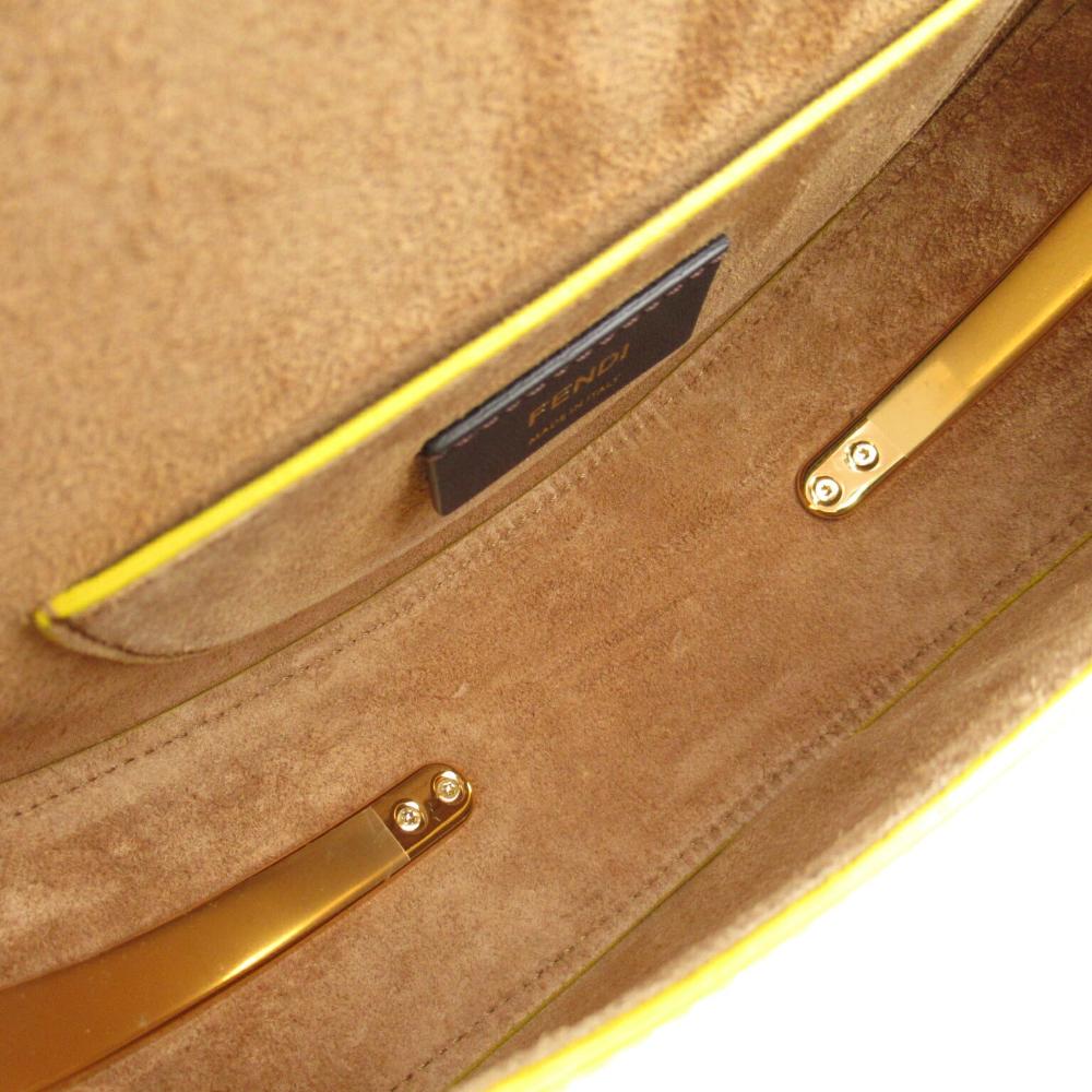 Yellow Leather Fendi Shoulder Bag
