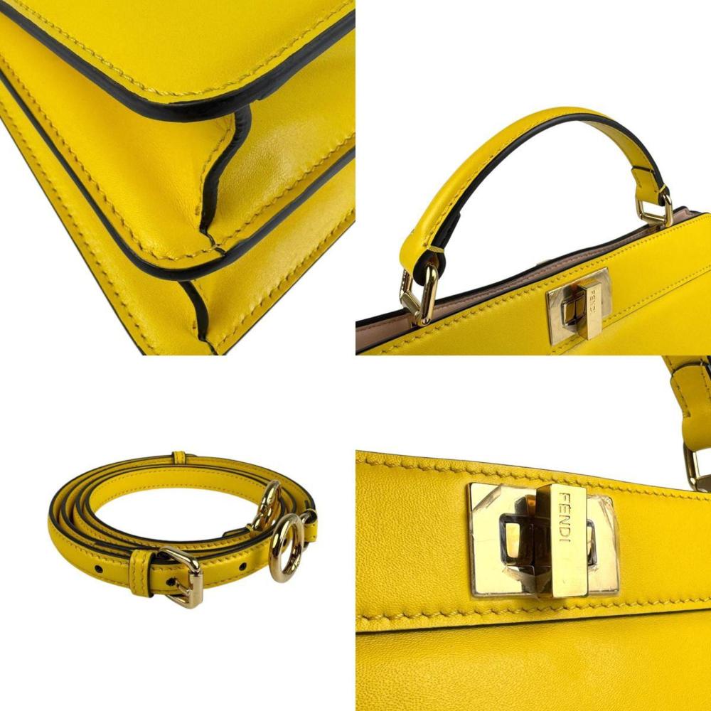 Yellow Leather Fendi Peekaboo