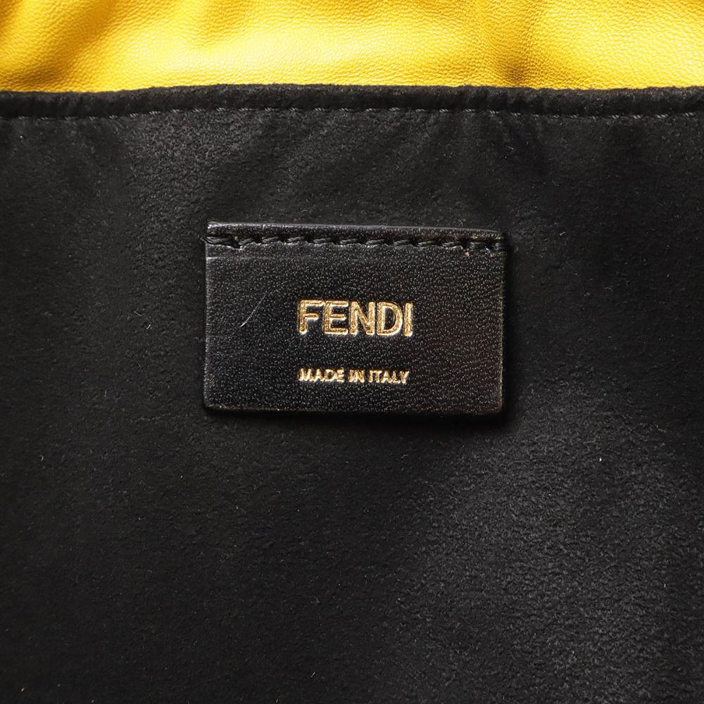 Yellow Leather Fendi Shoulder Bag