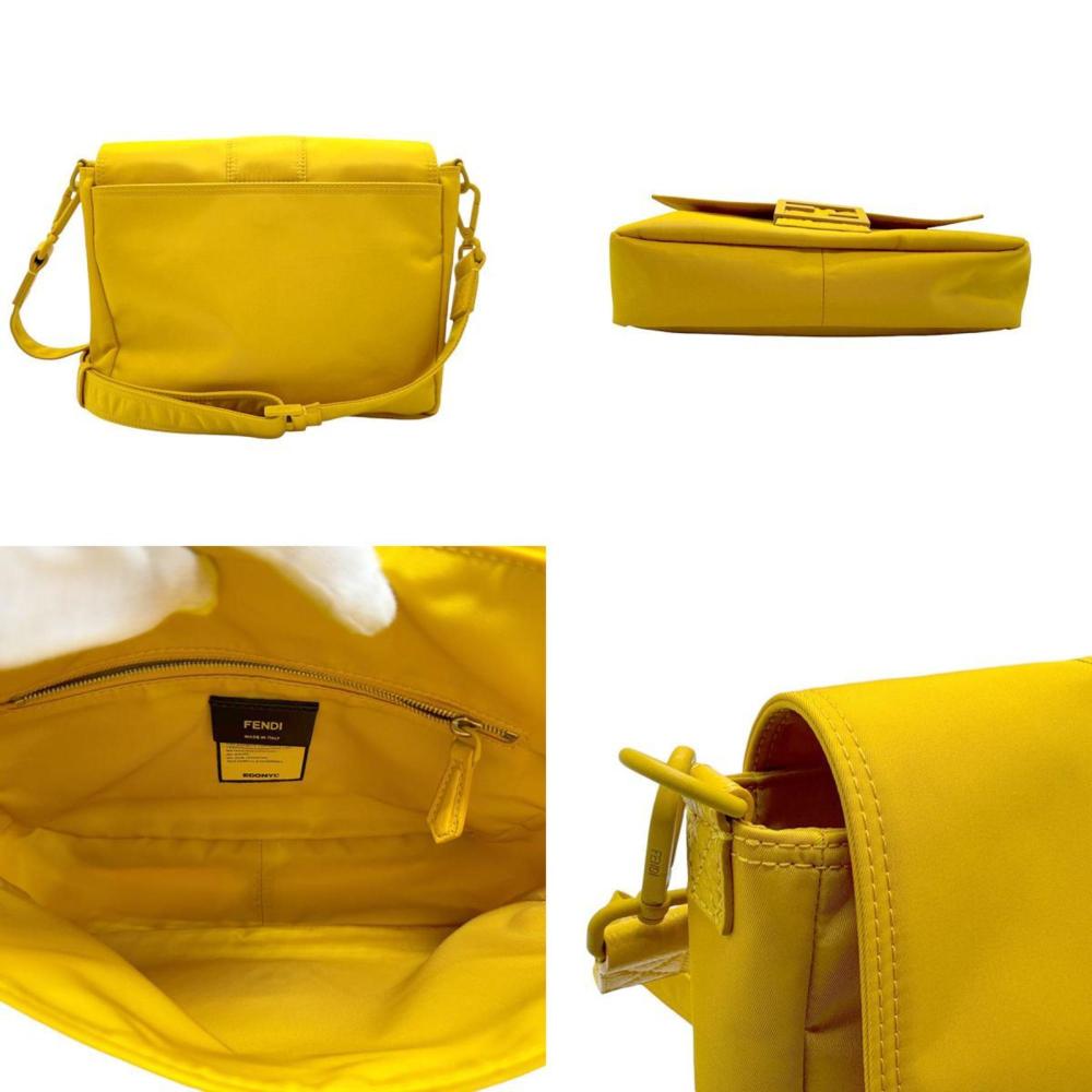Yellow Nylon Fendi Baguette