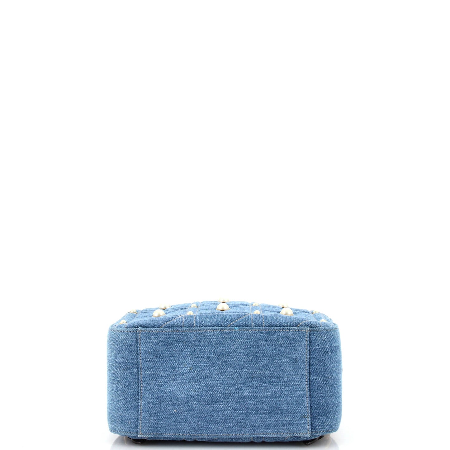 Pearly GG Marmont Backpack Embellished Matelasse Denim Small