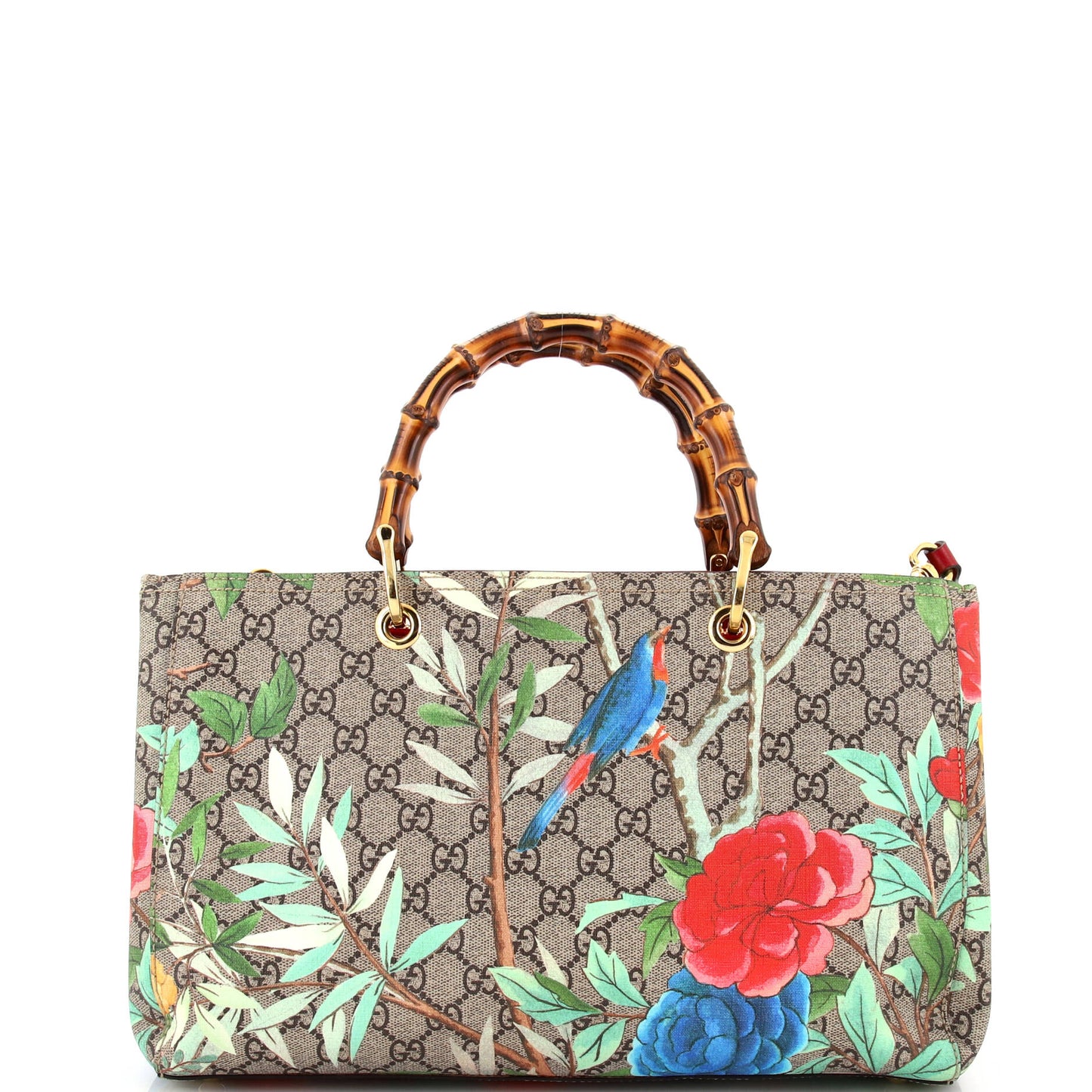 Bamboo Shopper Tote Tian Print GG Coated Canvas Medium