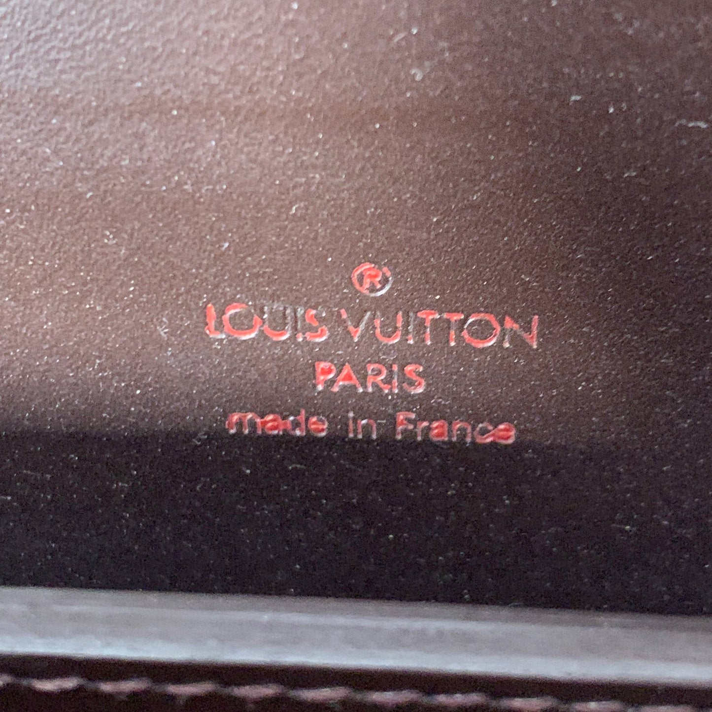 LOUIS VUITTON Ebene Brown Beige Damier Leather Coated Canvas Briefcase Bag