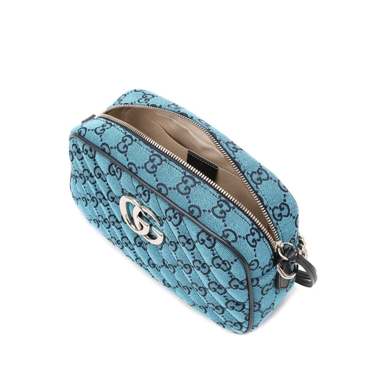 GG Marmont Quilted Crossbody Bag in Blue