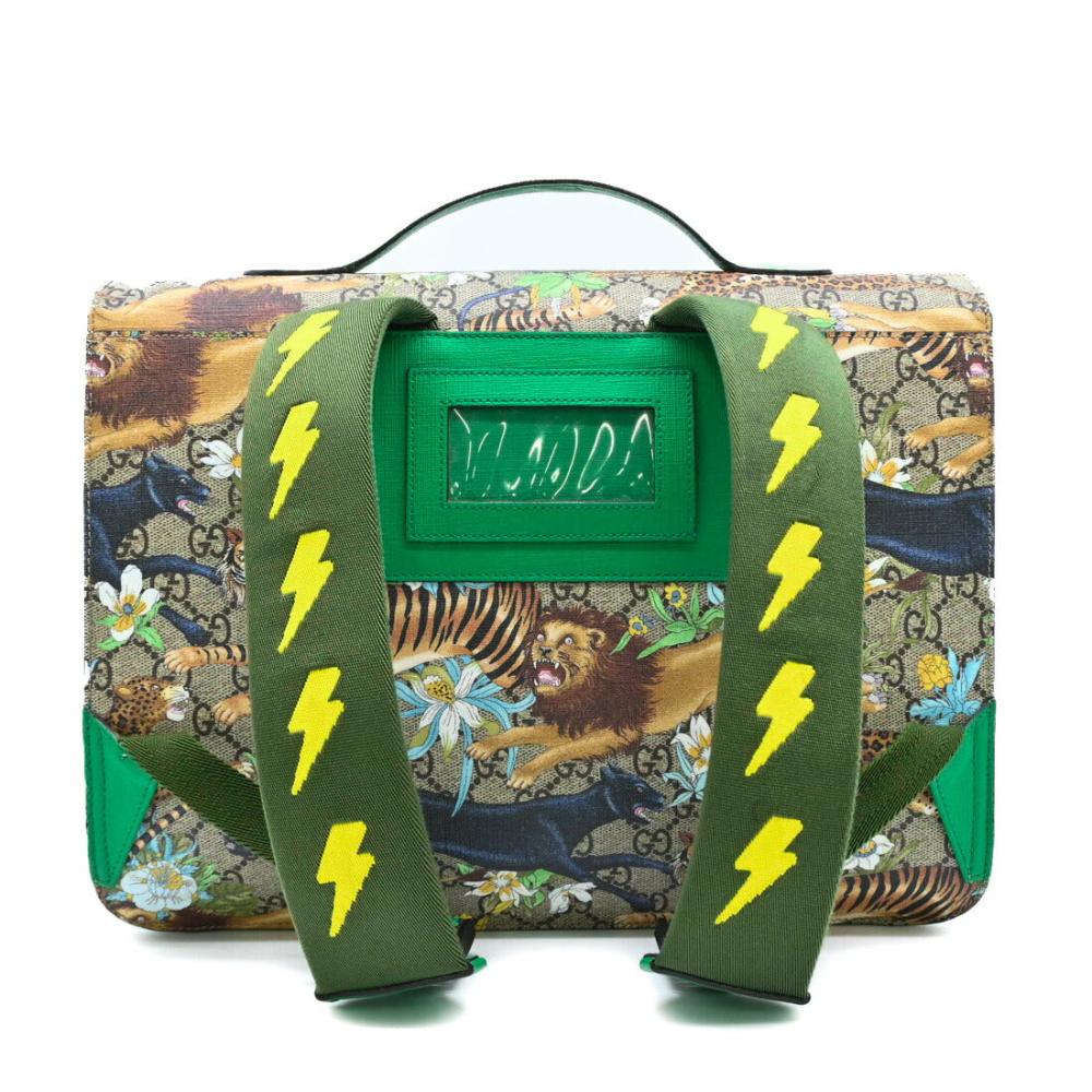 Animal Print Canvas Gucci Backpack