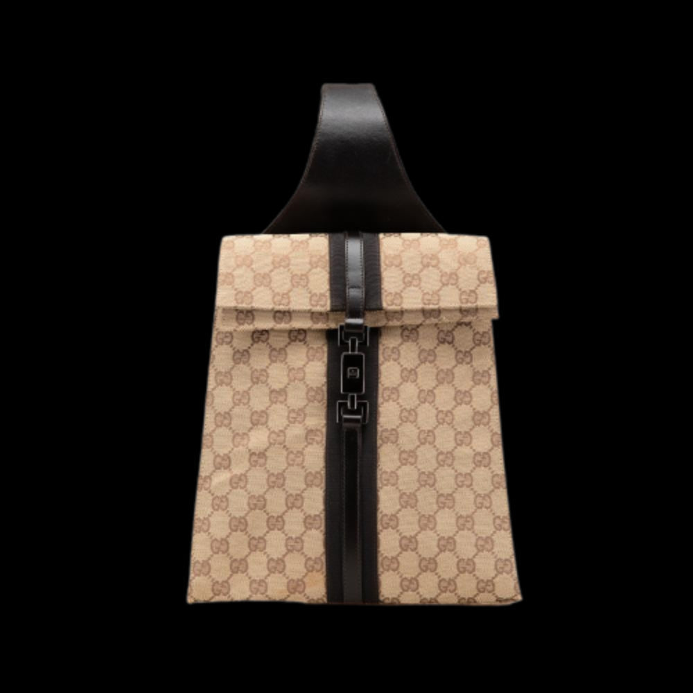Beige Canvas Gucci Backpack