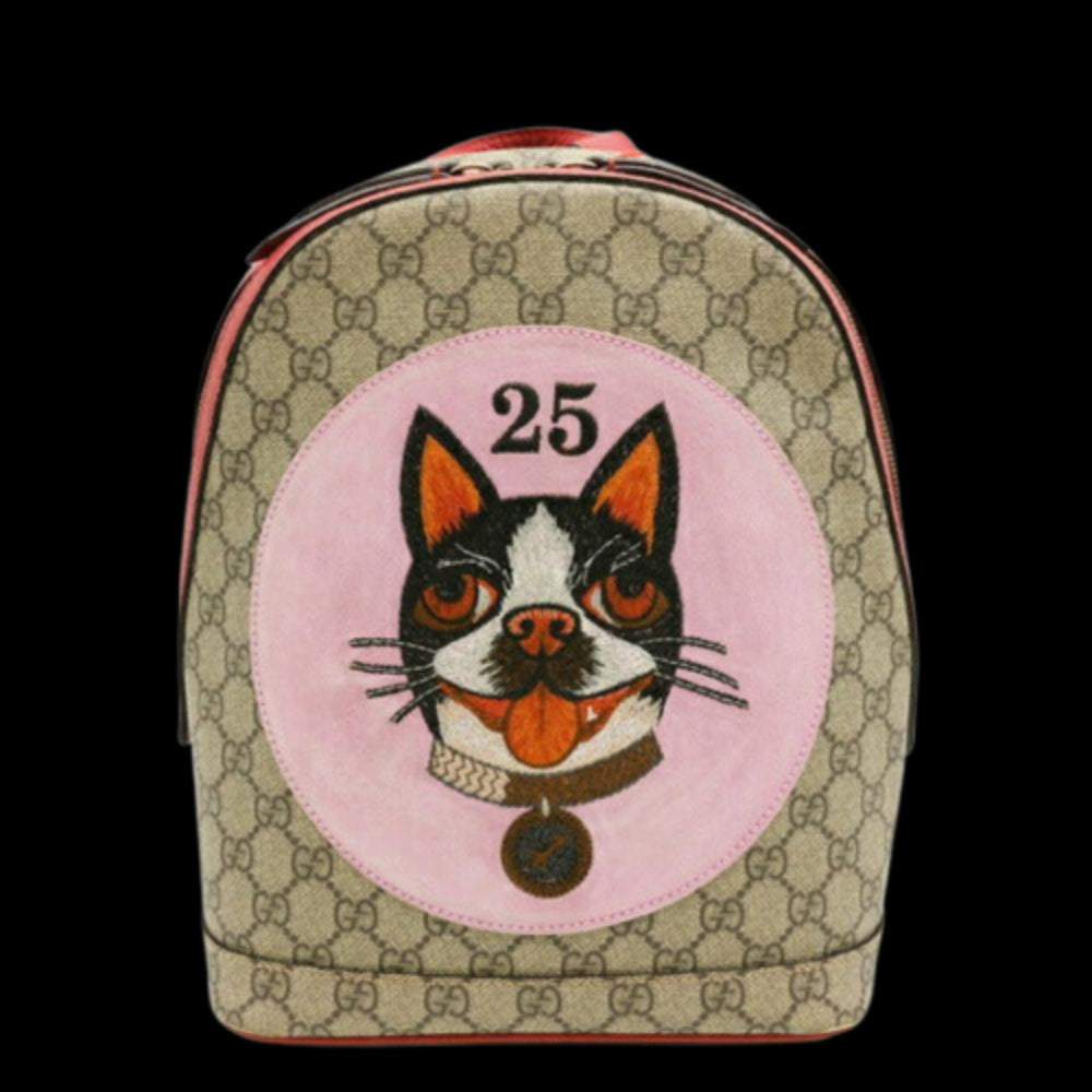 Beige Canvas Gucci Backpack