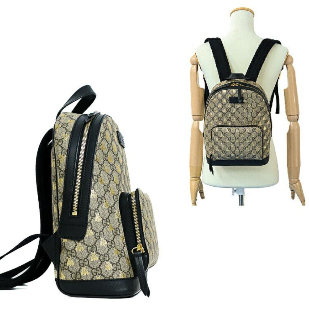 Beige Canvas Gucci Backpack