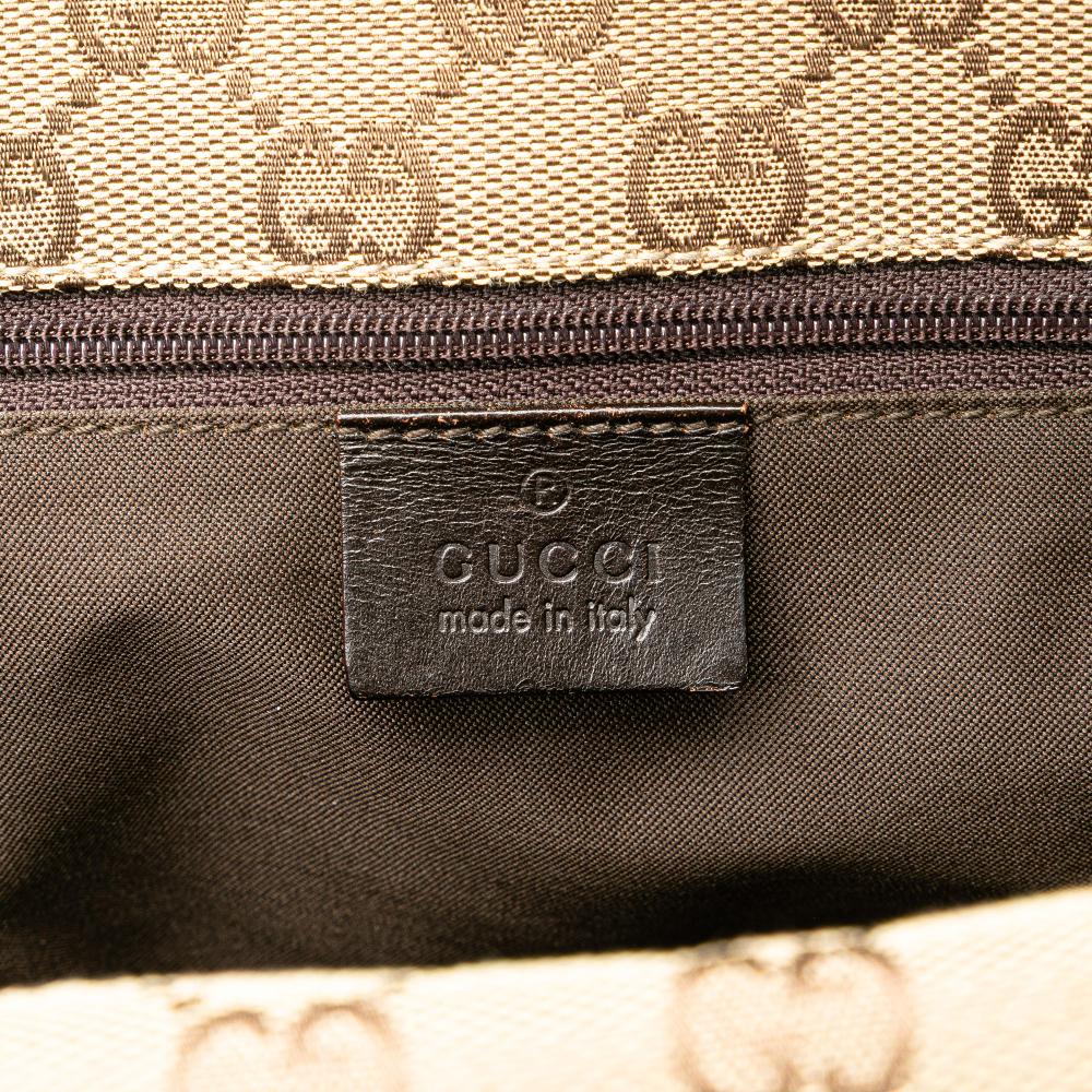 Beige Canvas Gucci Backpack