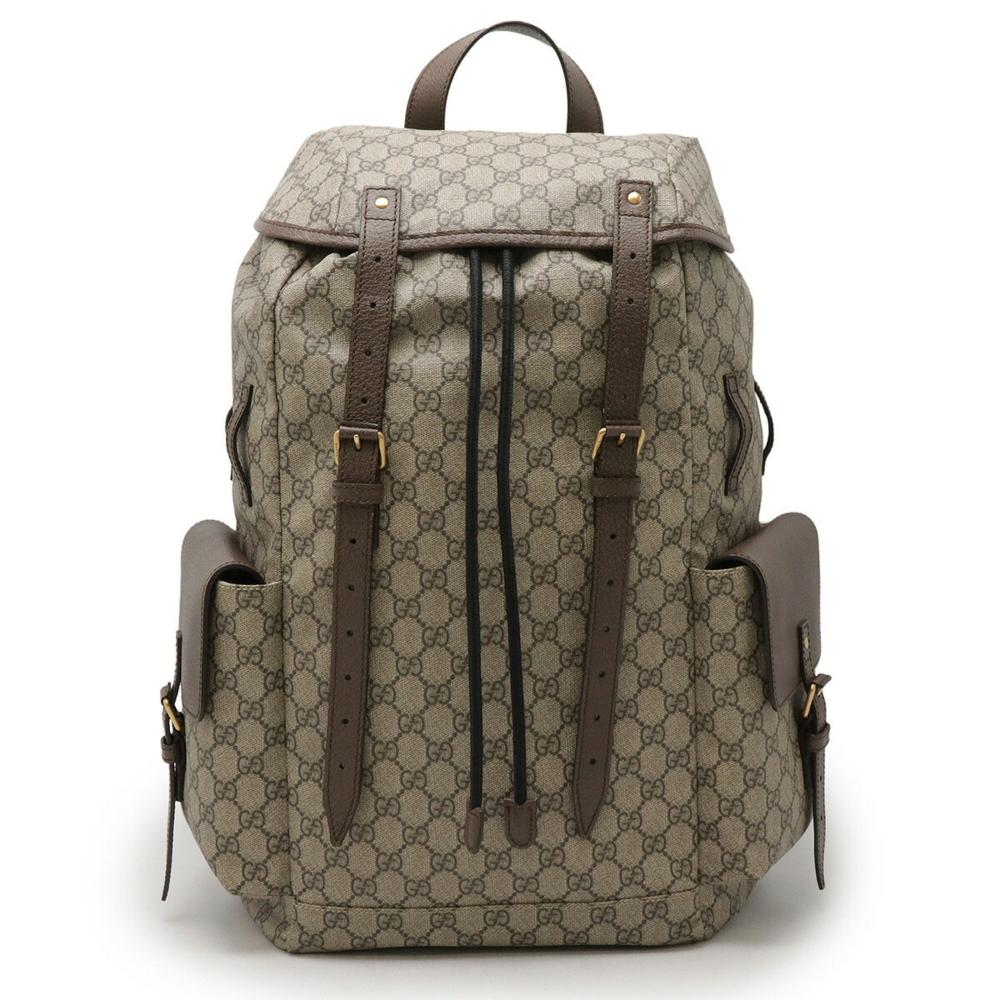 Beige Leather Gucci Backpack