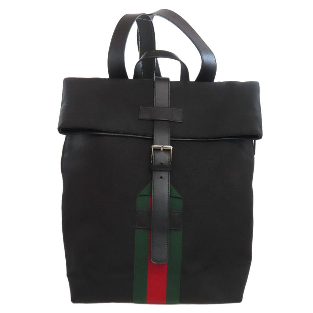 Black Canvas Gucci Backpack