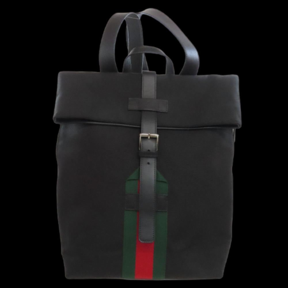 Black Canvas Gucci Backpack