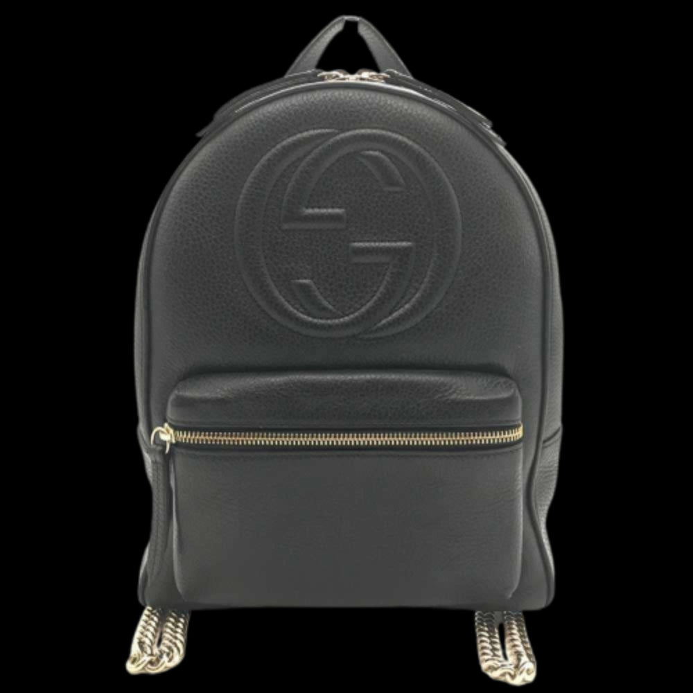 Black Leather Gucci Backpack