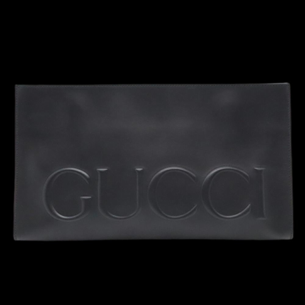 Black Leather Gucci Clutch