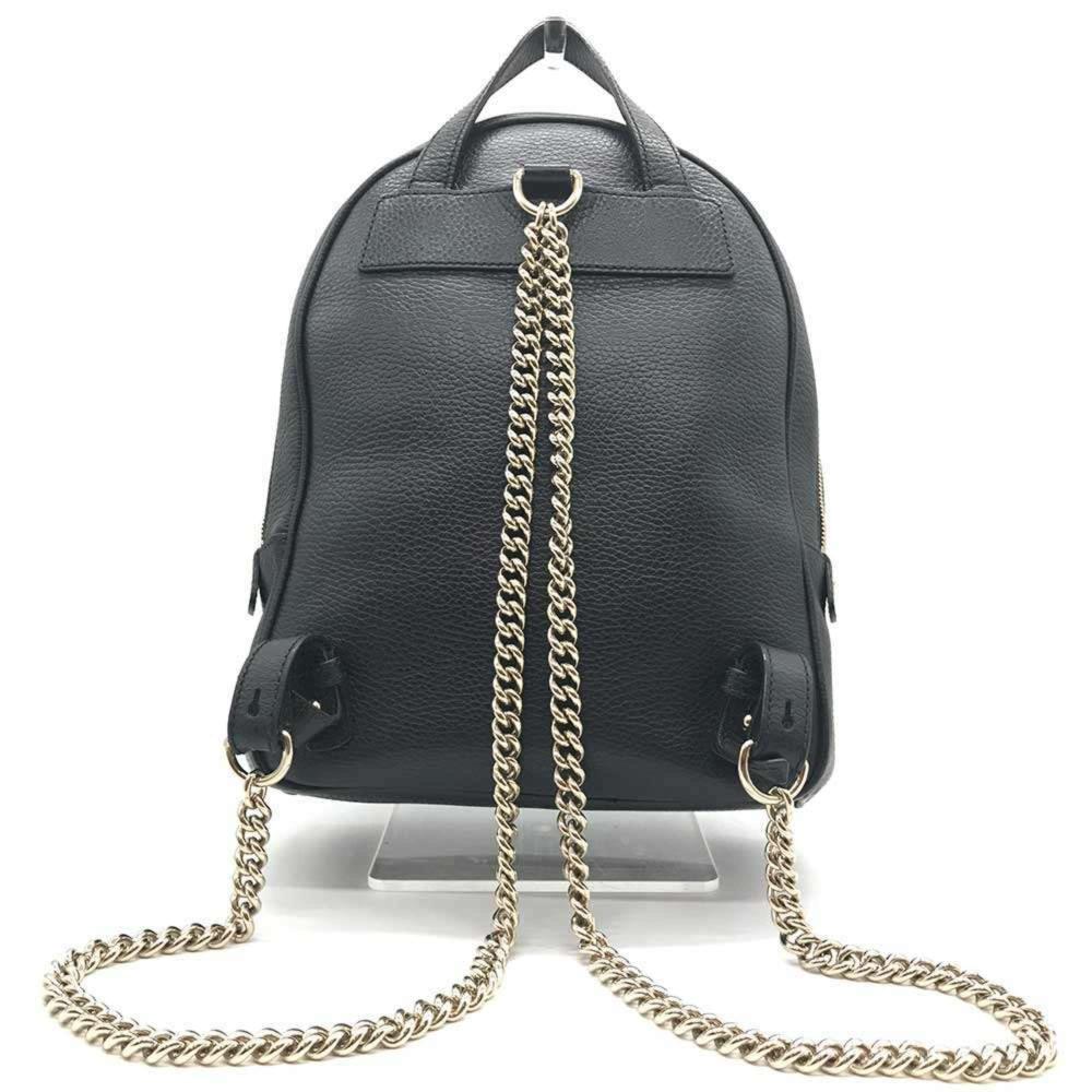 Black Leather Gucci Backpack