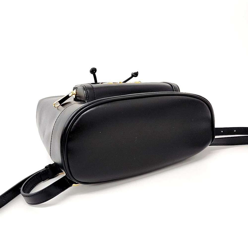 Black Leather Gucci Backpack