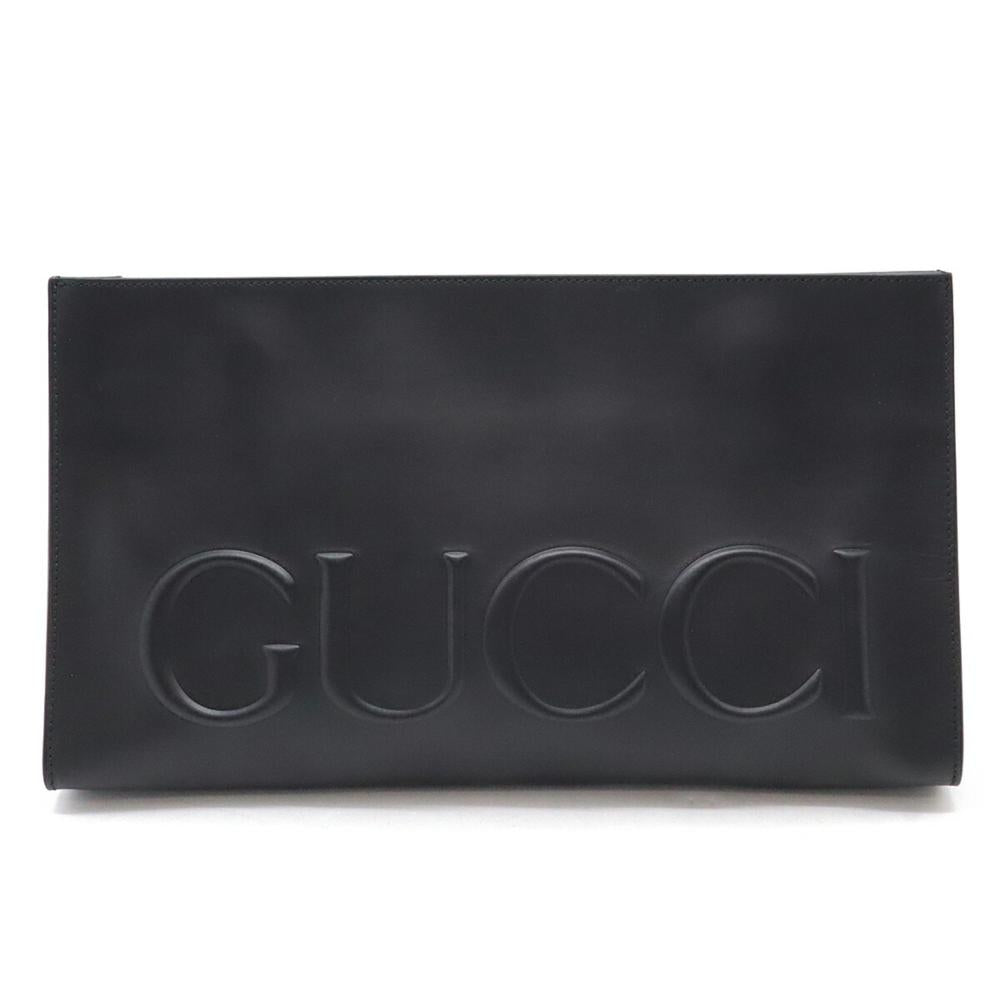 Black Leather Gucci Clutch