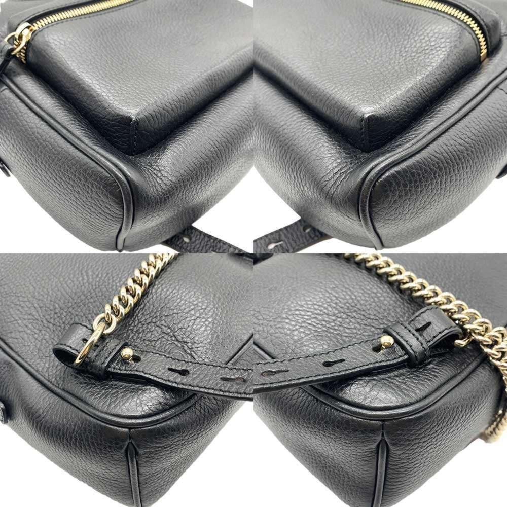 Black Leather Gucci Backpack