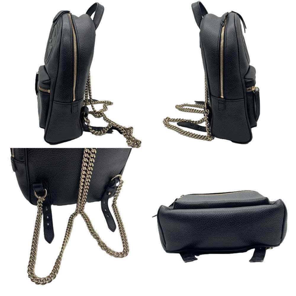 Black Leather Gucci Backpack
