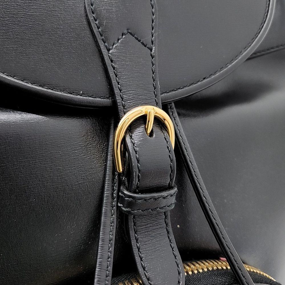 Black Leather Gucci Backpack