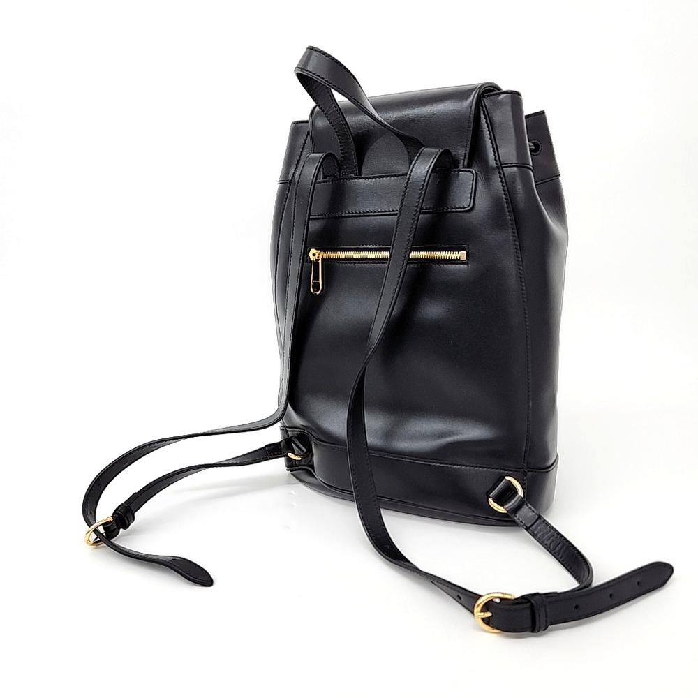 Black Leather Gucci Backpack