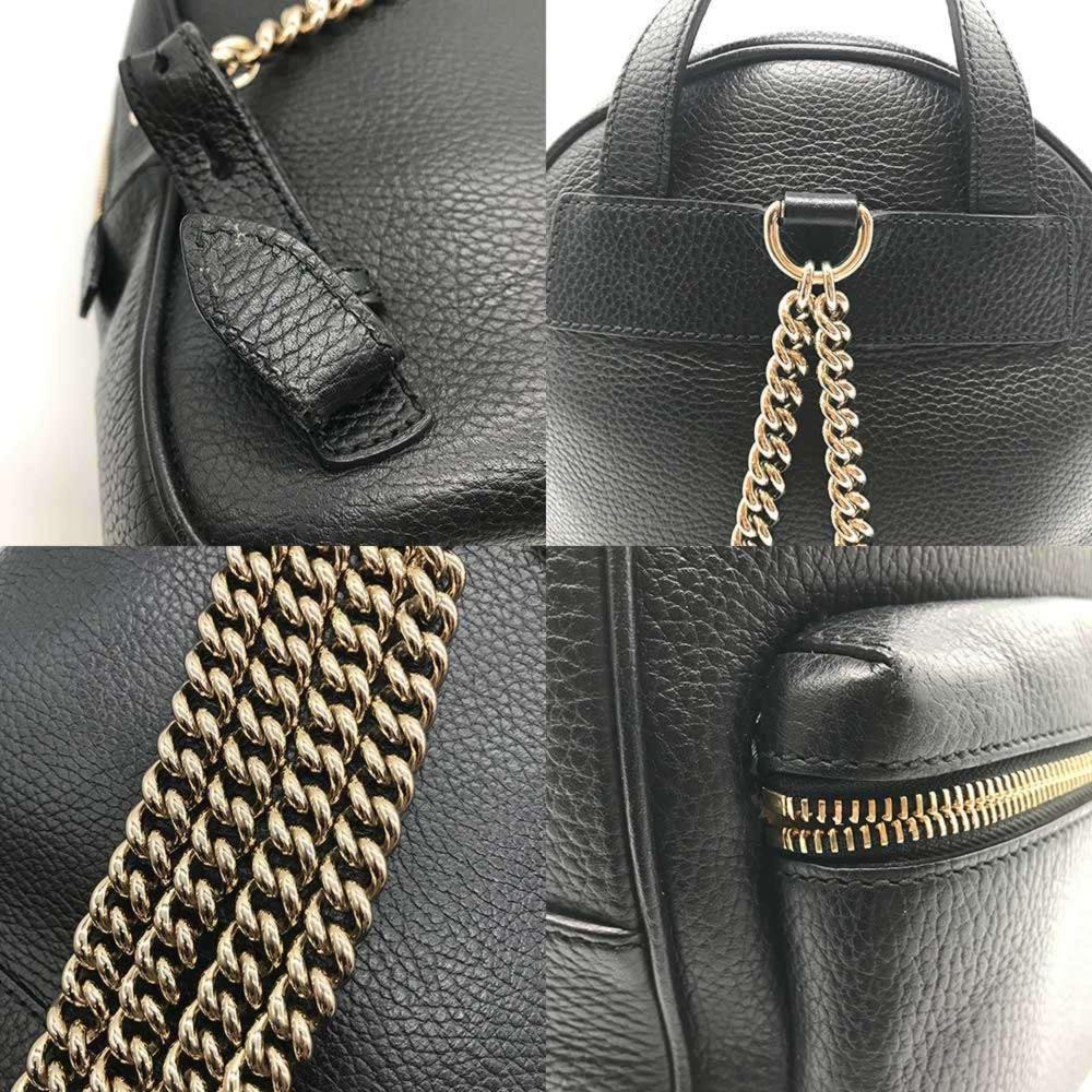 Black Leather Gucci Backpack