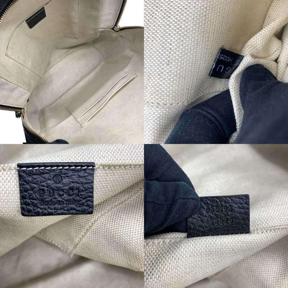Black Leather Gucci Backpack