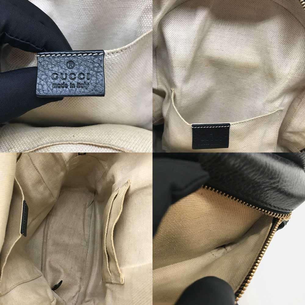 Black Leather Gucci Backpack