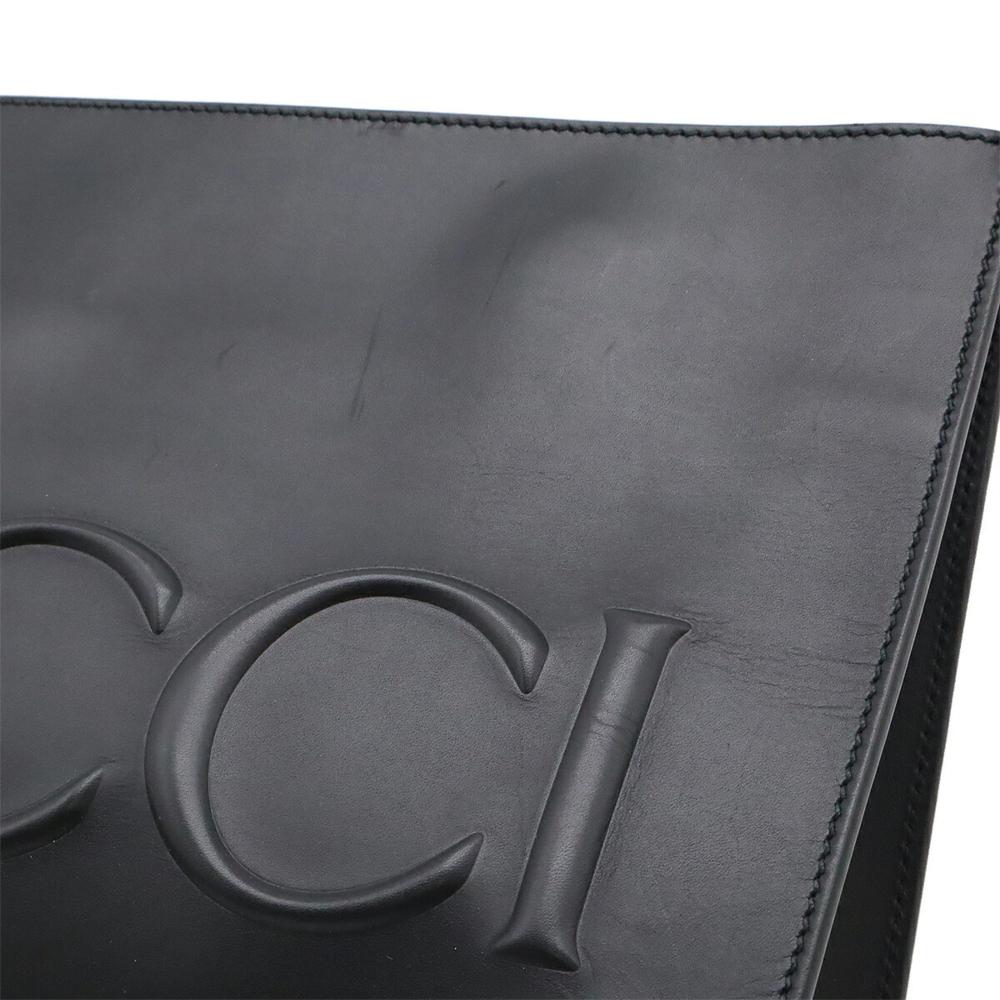 Black Leather Gucci Clutch