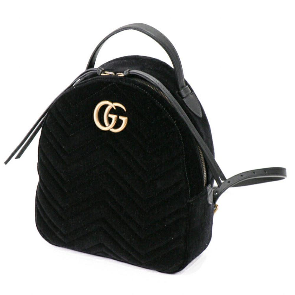 Black Velvet Gucci Backpack