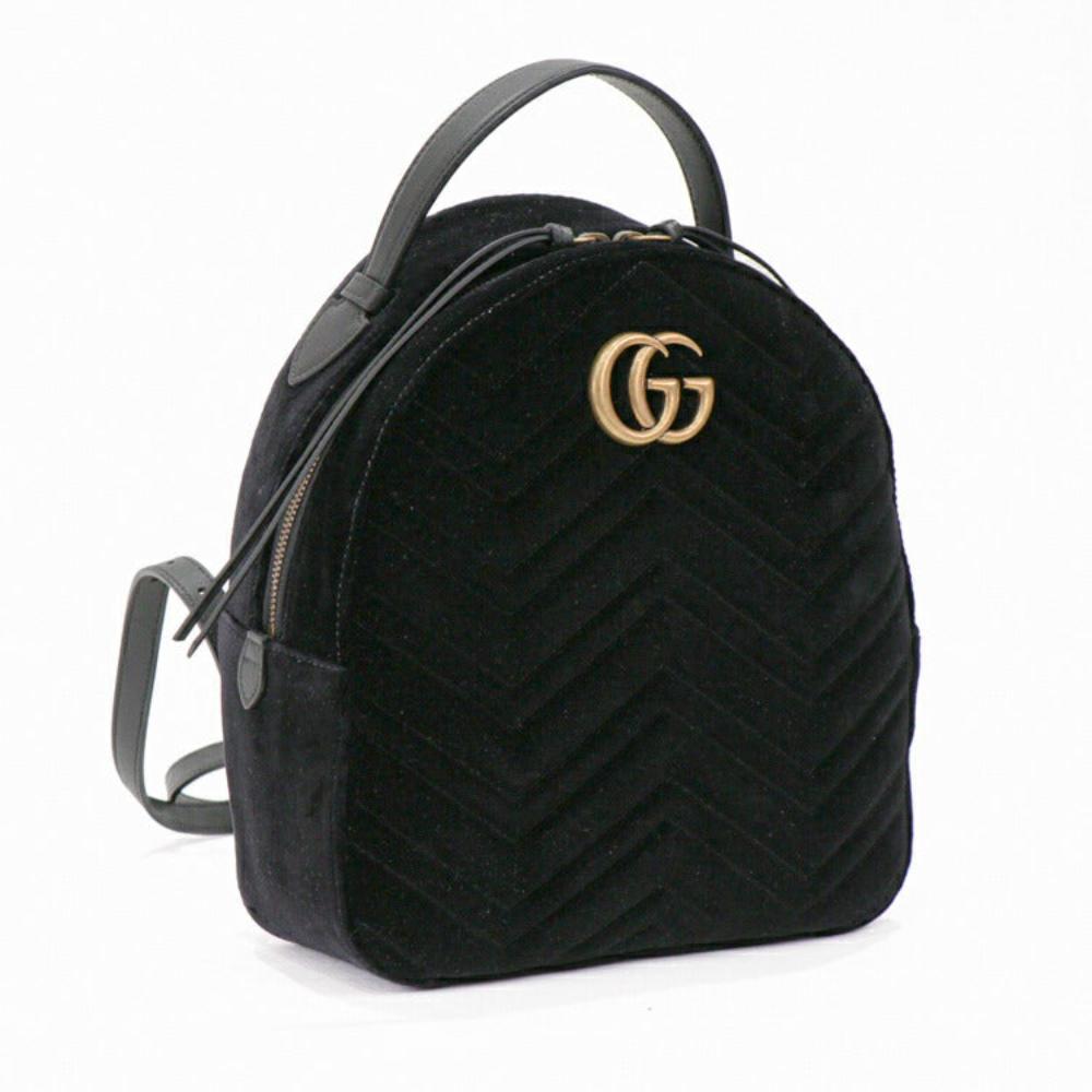 Black Velvet Gucci Backpack