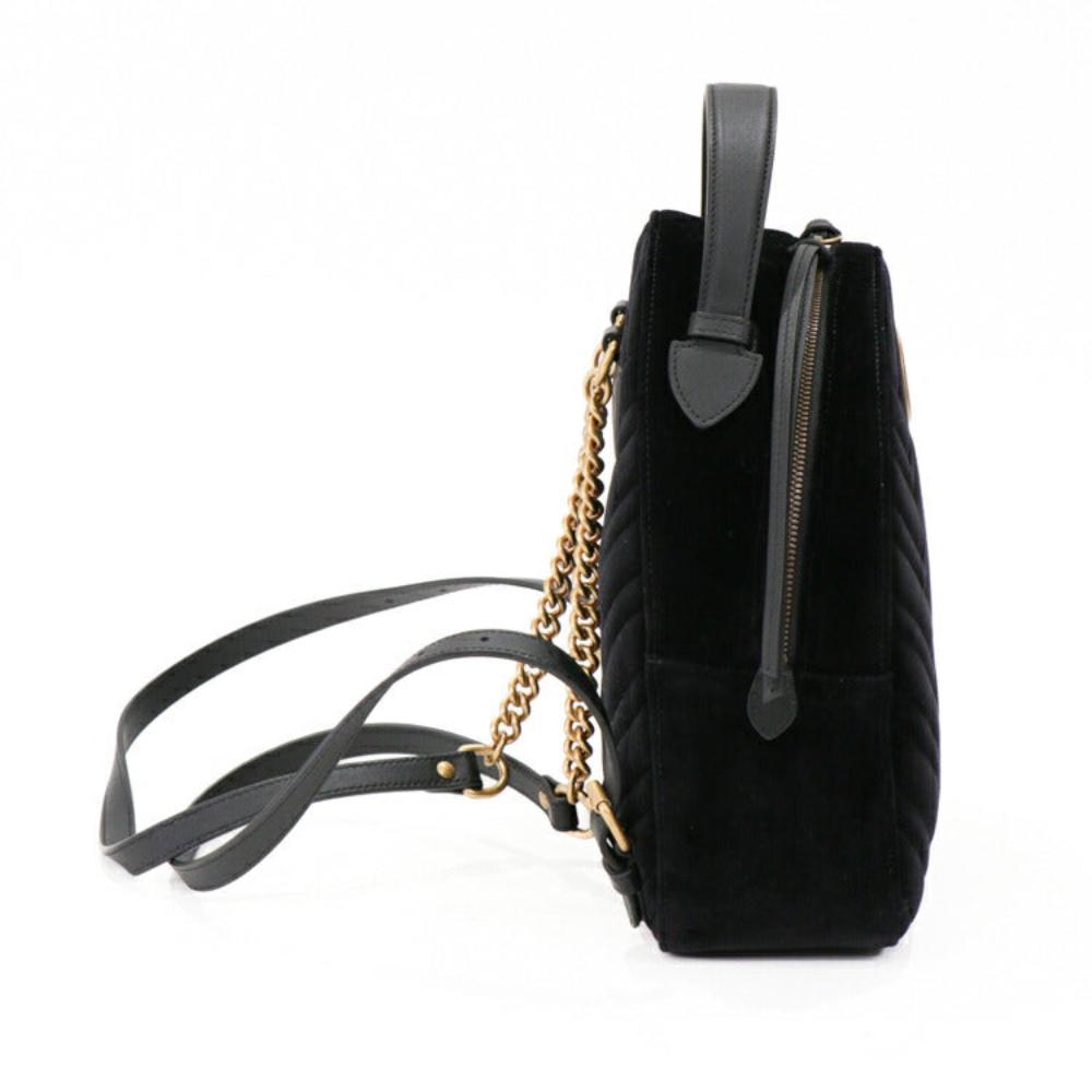 Black Velvet Gucci Backpack
