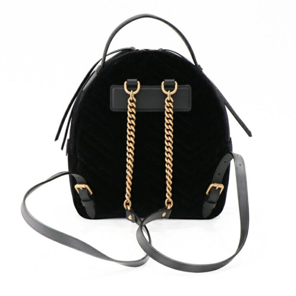 Black Velvet Gucci Backpack