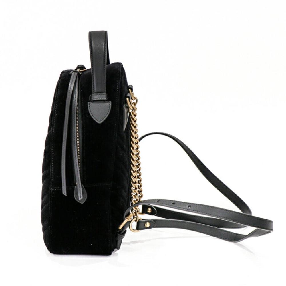 Black Velvet Gucci Backpack