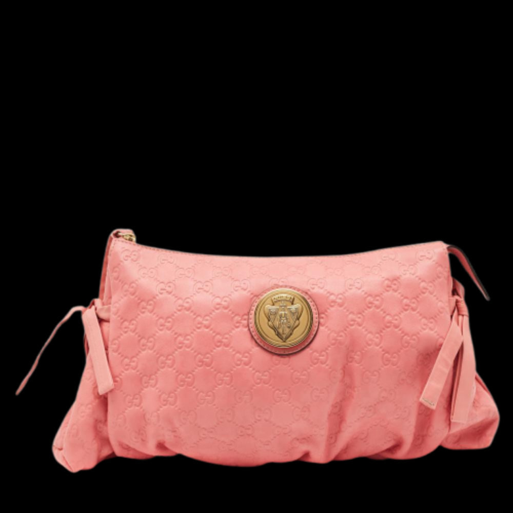 Pink Leather Gucci Clutch
