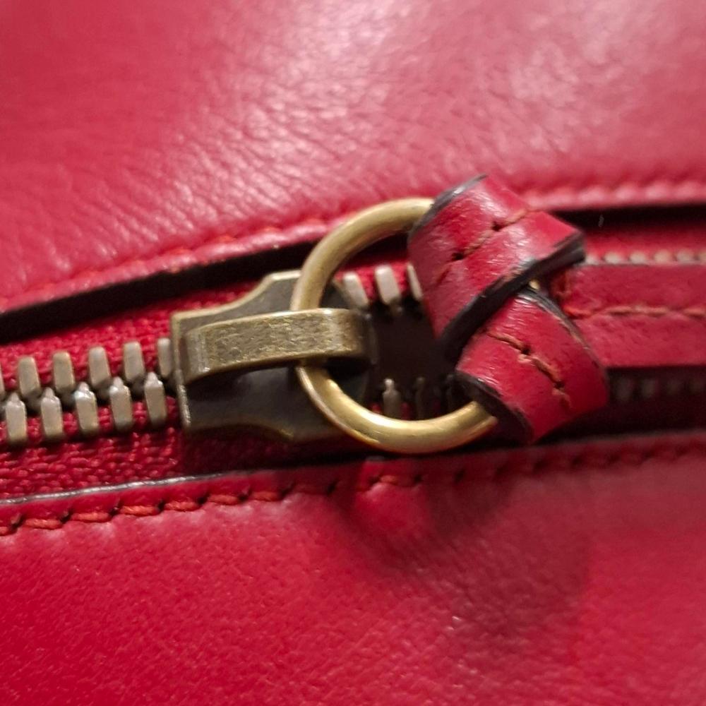 Red Leather Gucci Backpack