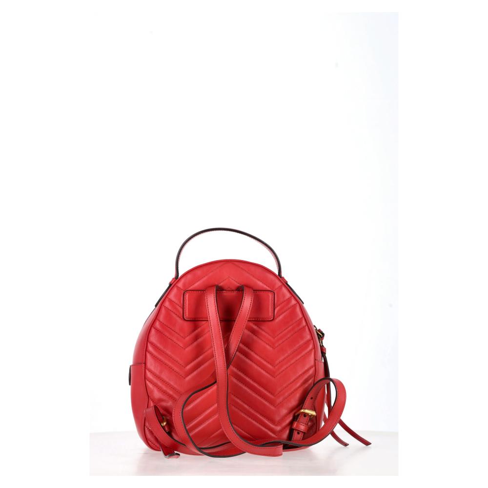 Red Leather Gucci Backpack