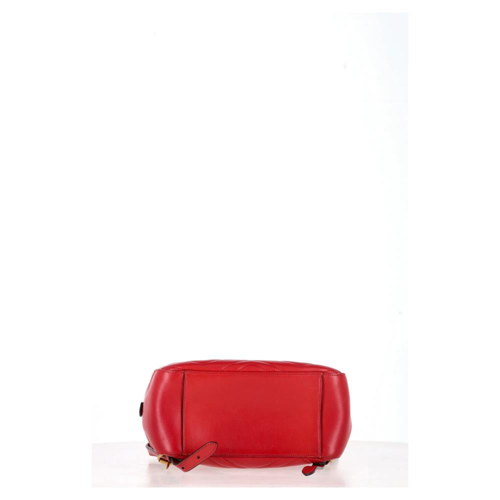 Red Leather Gucci Backpack