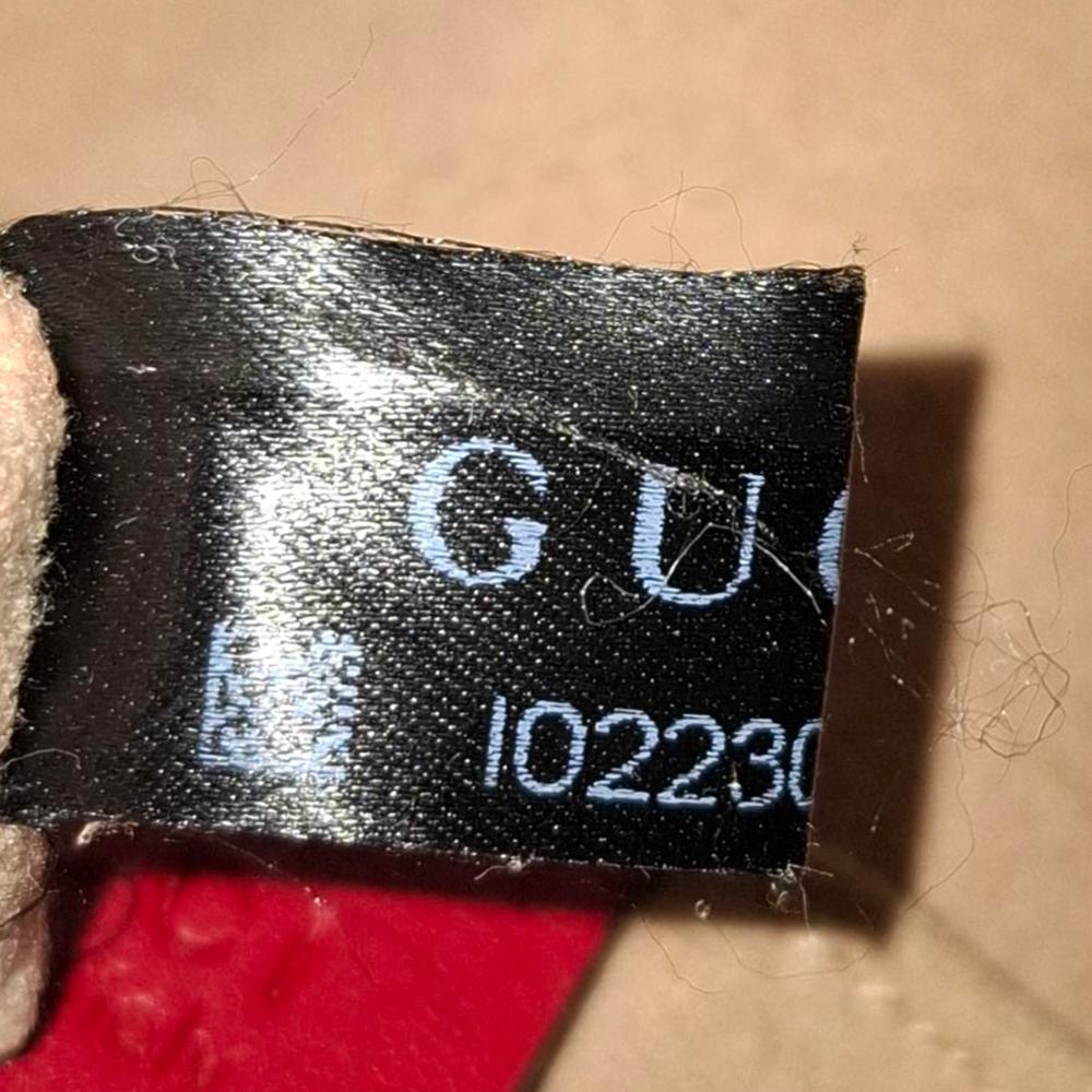 Red Leather Gucci Backpack