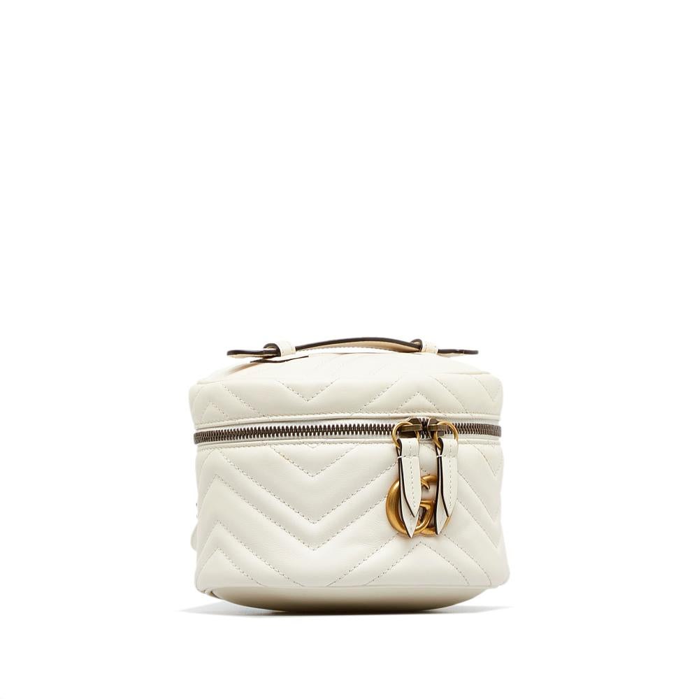 White Leather Gucci Backpack